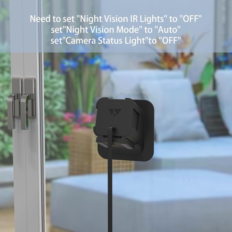 Angled Window Adhesive Mount For Wyze Cam V4 V3 Pro 20 Degrees Tilt Black gallery
