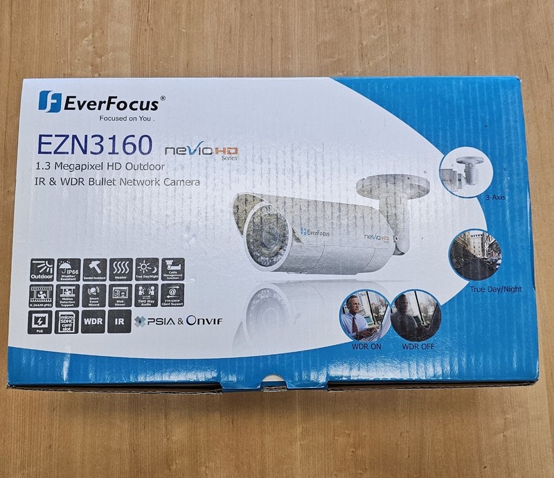 EverFocus EZN3160 NevioHD – Outdoor IP Camera 1.3MP IR WDR – Open Box New