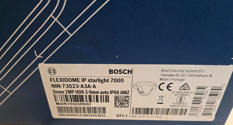 Bosch NIN-73023-A3AA (NIN-73023-A3A-A FLEXIDOME 7000 2MP New In Box gallery