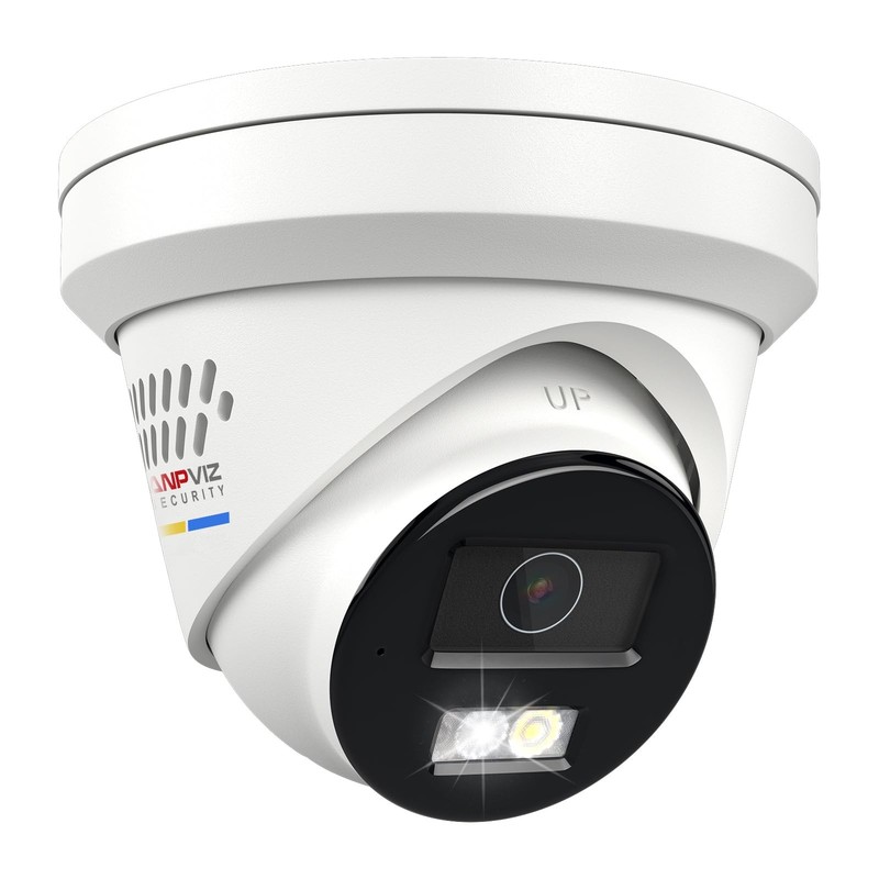 8MP IP PoE , Strobe Light and Audio Alarm, Metal Turret 4K Outdoor, 2 Way Aud…