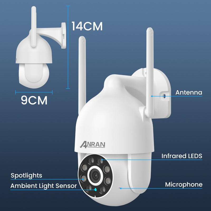 ANRAN Home Camera 5MP Wireless IP Security Surveillance System Night Vision FHD gallery