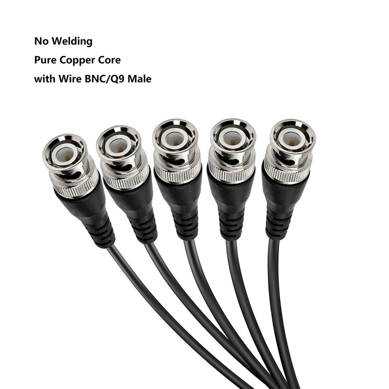 MEIRIYFA BNC Pigtail Cable Bare Wire, Male Coaxial Male, Black gallery