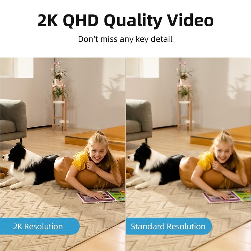 2K Security Camera Indoor, Baby Monitor Pet Camera 360-Degree for Home Securi... gallery