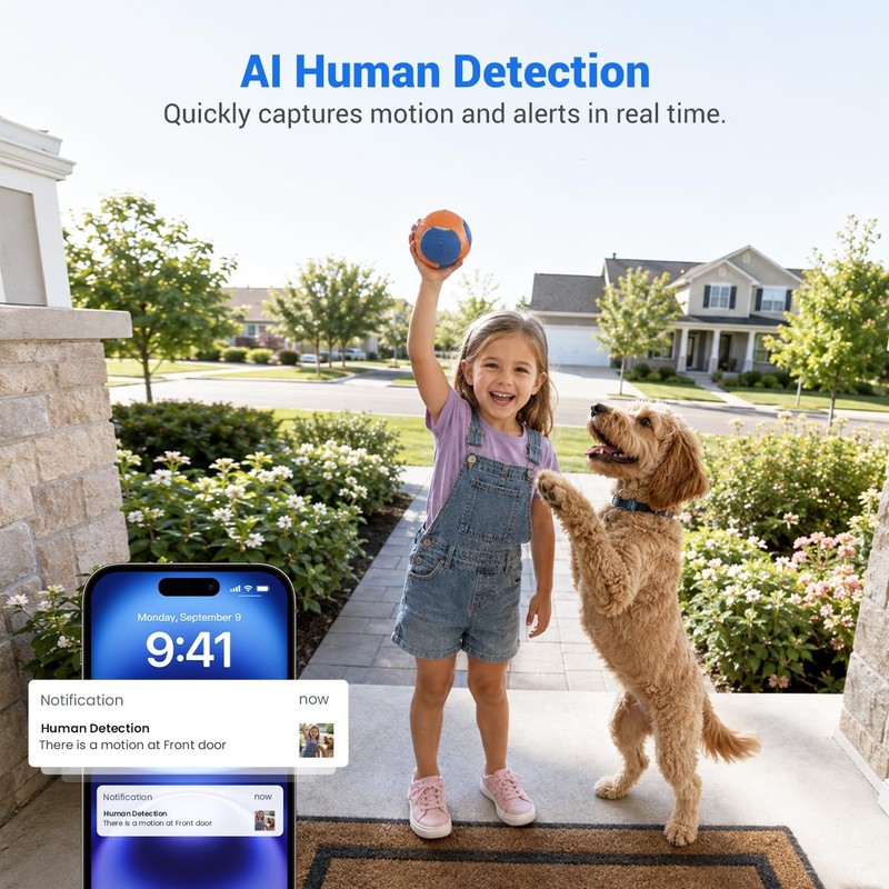1080p Wireless Video Doorbell Camera with Smart AI Human Detection Two Way Audio gallery