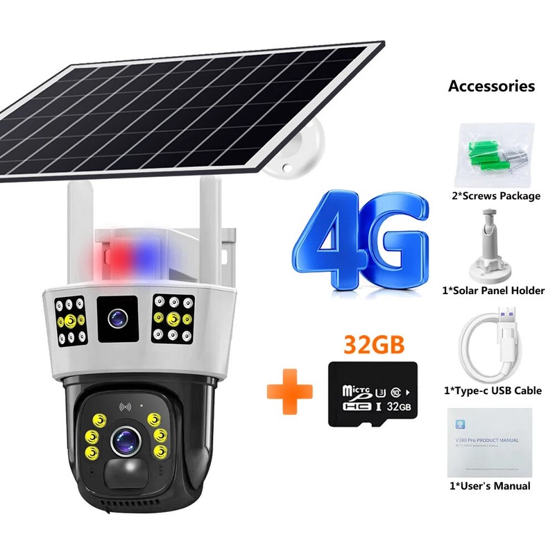 12MP Solar Surveillance Camera Wifi Security Protection 6K HD Waterproof CameraS gallery