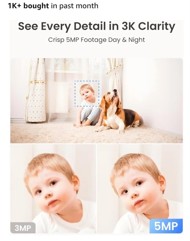 Reolink E1 4MP 360° PT WiFi Security Camera Indoor Crying Detection AutoTracking gallery