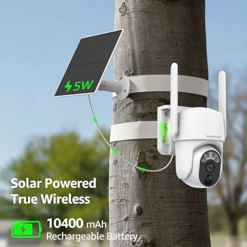 4G LTE Solar Security Camera - Wireless Outdoor PTZ, 5MP HD Night Vision, PIR Se gallery