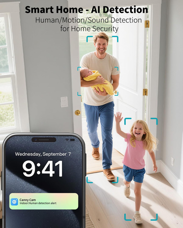 4MP 5G Indoor Camera, Dog Camera with Speaker Pan 360° View, Cameras for Home Se gallery