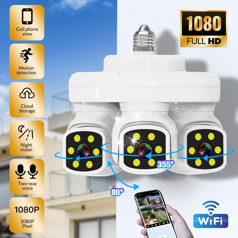 6MP WIFI Security Cameras 1080P Night Vision Video Supermarket Warehouse Factory gallery