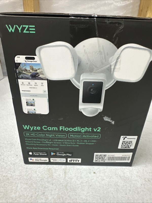 Wyze Cam Floodlight V2 Motion-Activated 2K HD Color Night Vision Camera gallery