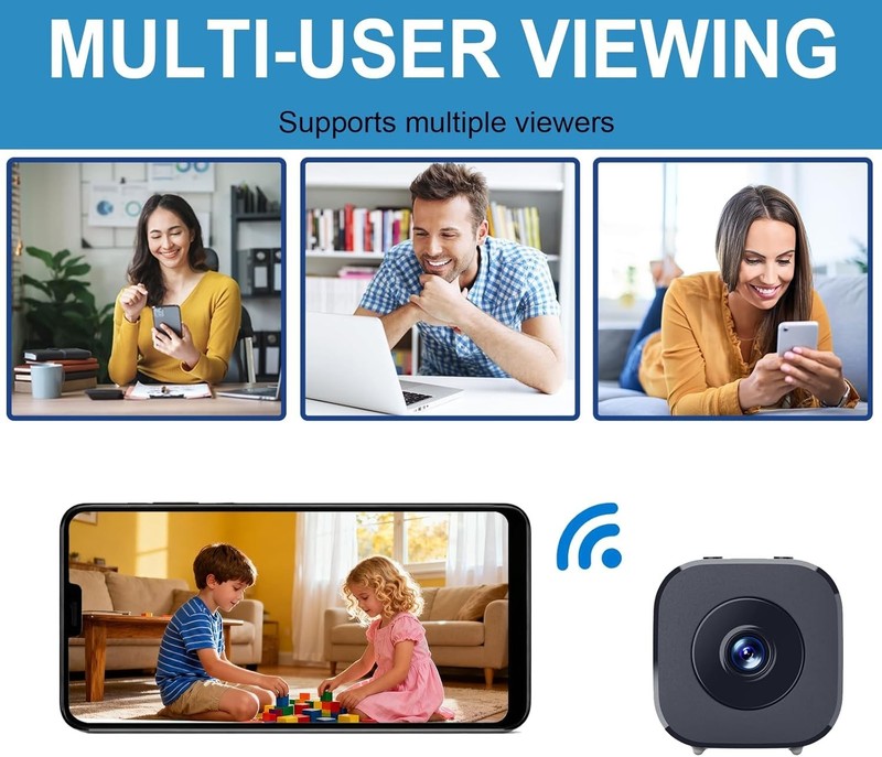 1080P Mini WiFi Security Camera with 150° Wide-Angle for Home Monitoring gallery