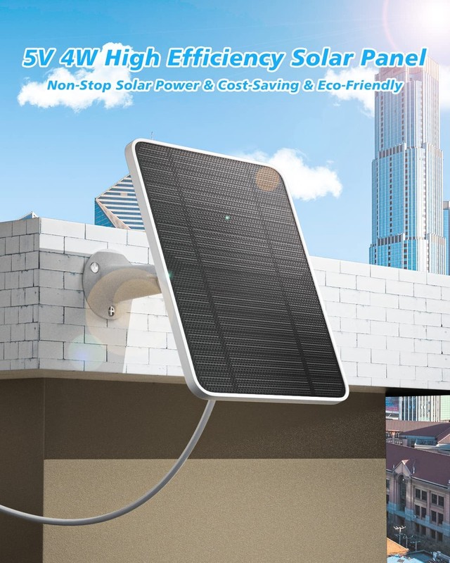 4XMagnetic Solar Panel Charger for Arlo Ultra/Ultra2/Pro 3/Pro 4 Security Camera gallery