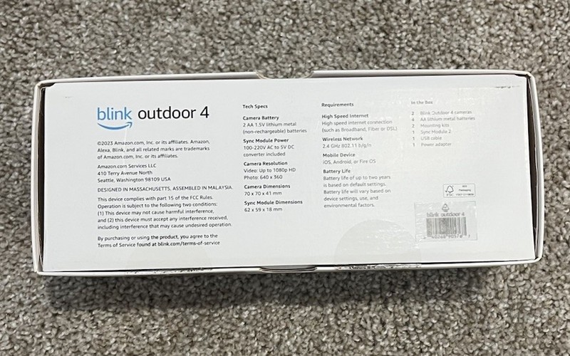 Blink Outdoor 4 (4th Gen) 2 Camera Security System - Black New Sealed gallery