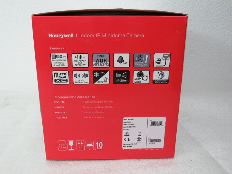 [Case of 10] Honeywell H3W2GR1V equIP Series 2MP IR Indoor IP Dome Camera [SSI] gallery