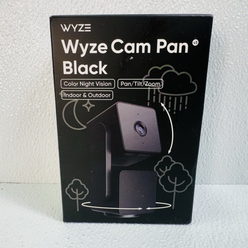 Wyze Cam Pan Black Indoor/Outdoor IP65 1080P 360° Pan/Tilt/Zoom Wi-Fi