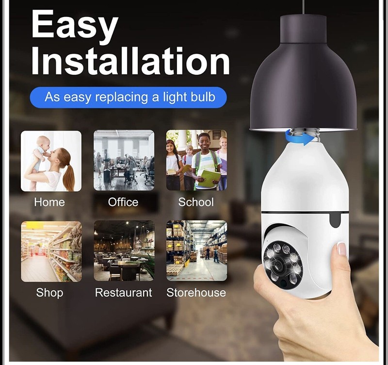 Dual light 360 degree TF card plug-in smoke alarm camera waterproof WIFI 3 in 1