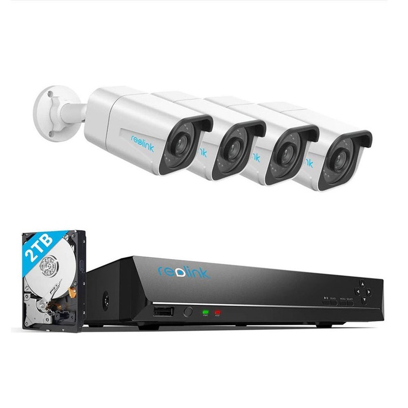 Reolink 8Channel NVR 2TB 4K PoE Security Camera System 24-7 Recording RLK8-800B4