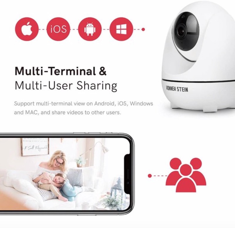Konnek Stein Camera Dome Surveillance Cameras WiFi Home Security Systems 360 gallery