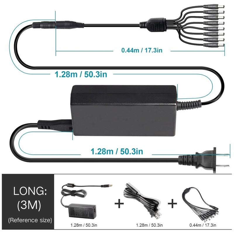 Certified 12V 5A Power Supply for Cameras & Lights