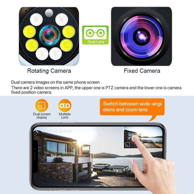 Smart wifi camera with human detection two way audio wireless model SQ001-L gallery