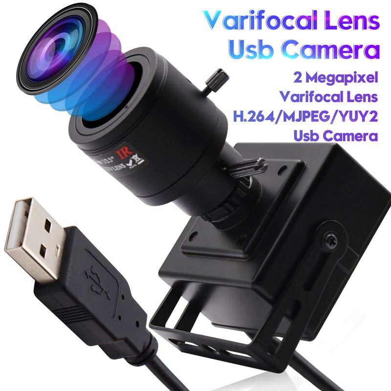 ELP HD Web Camera 2.8-12mm Varifocal Lens USB Camera 2MP WebCam H.264 MJPEG/YUY2