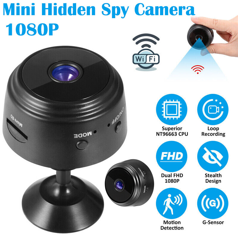 2/4x Mini WIFI Camera 1080P HD Night Vision Remote Monitoring Micro Baby Monitor gallery