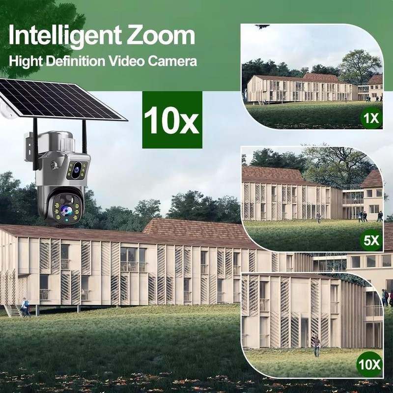 Outdoor Solar Camera Full Color HD Night Vision Low Power Consumption Monitor gallery