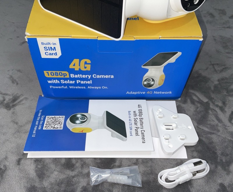 4G 1080p Battery Camera With Solar Panel Built-in Sim Card gallery