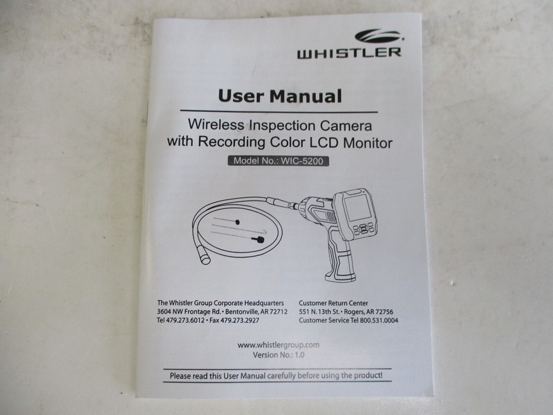 Whistler WIC-5200 3.5-Inch Color Inspection Camera 9MM WIRELESS PERFECT DIY TOOL gallery