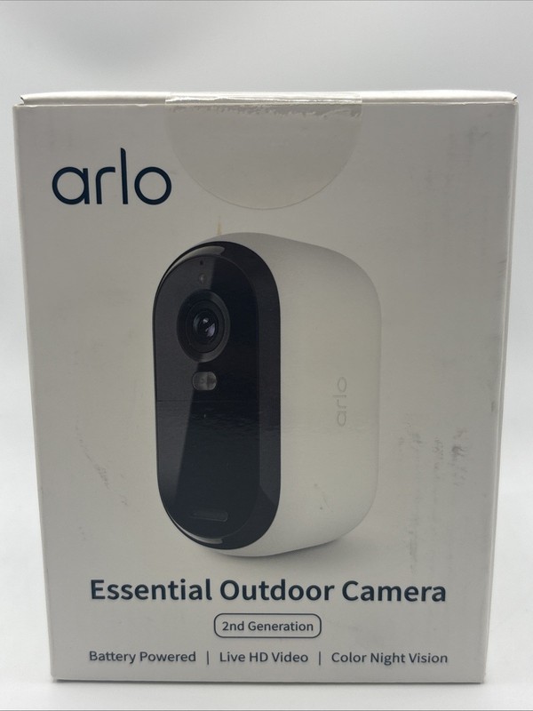 Arlo Essential Outdoor Camera 2nd Generation HD White VMC2050 Color Night Vision