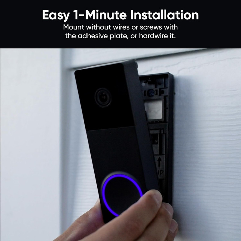 Wireless Duo Cam Video Doorbell (Chime Included), Battery Powered, 2K Full HD Vi gallery