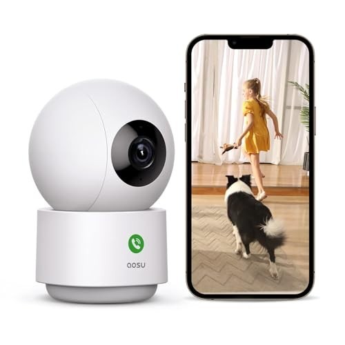 2K Indoor Security Camera, 360° Baby Monitor & Pet Cam, Wi-Fi, Night Vision, Mot gallery