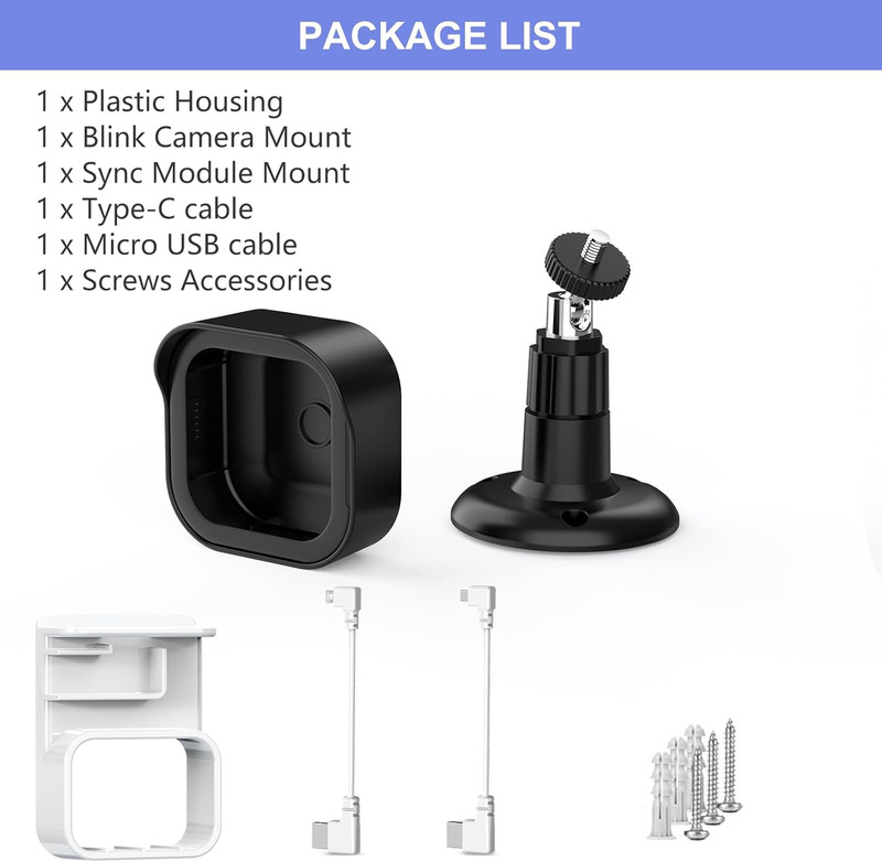 Blink Outdoor 4 (4Th Gen) Wall Mount, Weatherproof Protective Cover and 360 Degr gallery