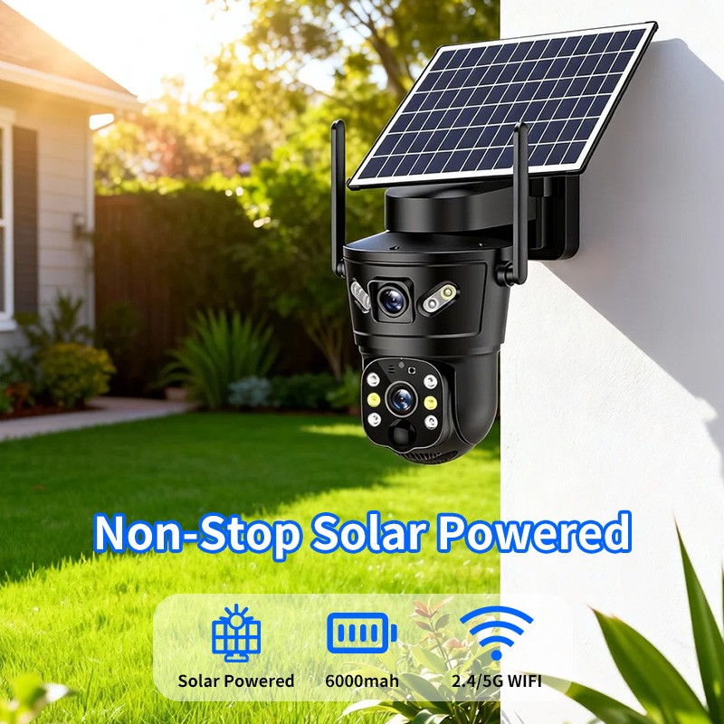 Solar Power Wireless WiFi Security Camera Outdoor Night Vision Surveillance LOT gallery