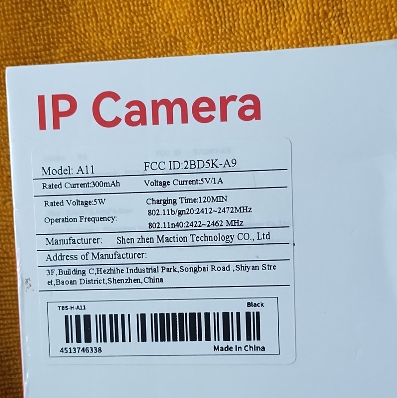 A11 IP/Network Indoor Surveillance Camera, Wi-Fi Wireless, Black gallery