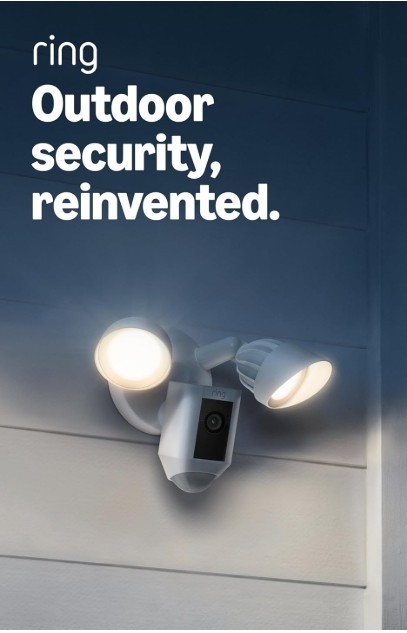 Ring Floodlight Cam Wired Plus, Outdoor home or business security with motion-ac gallery