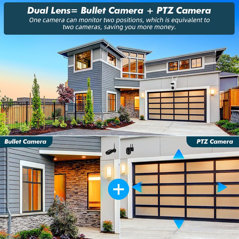 KERUI 10MP 5K Camera HD Dual Lens WiFi IP Outdoor Tuya Smart PTZ Wireless CCTV gallery