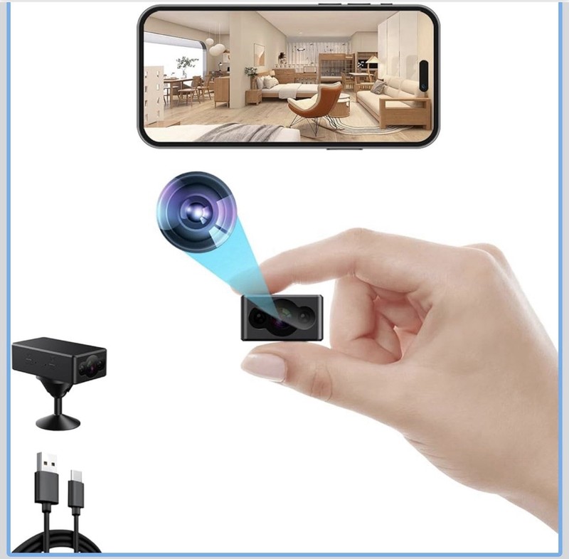 Mini Smart WiFi Surveillance Camera 1080p, Night Vision, 16-512GB Storage gallery