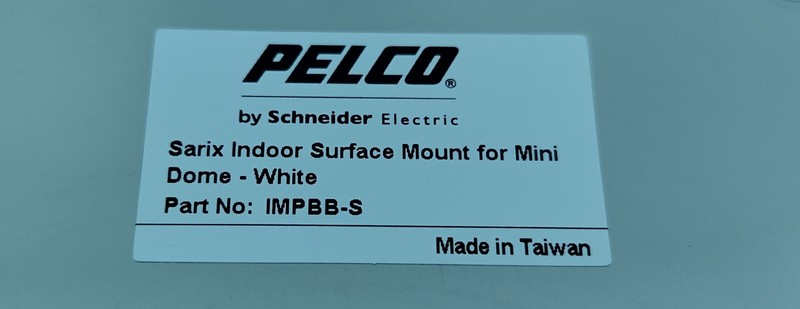 PELCO Sarix Indoor Surface Mount back box for Mini Dome White IMPBB-S gallery