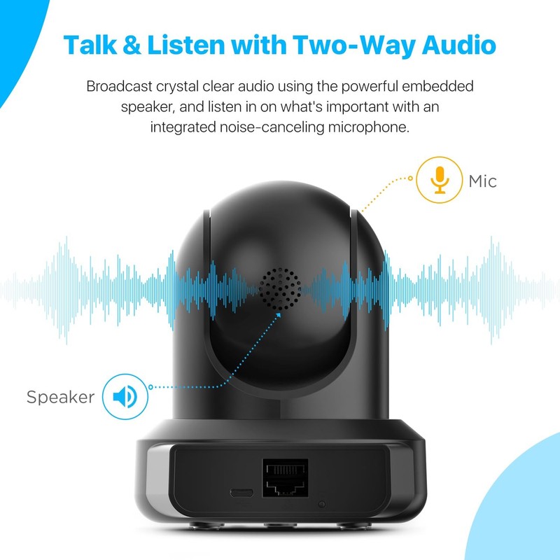 4MP ProHD Indoor WiFi, IP with Pan/Tilt, -Way Audio, Night Vision, Remote Vie... gallery