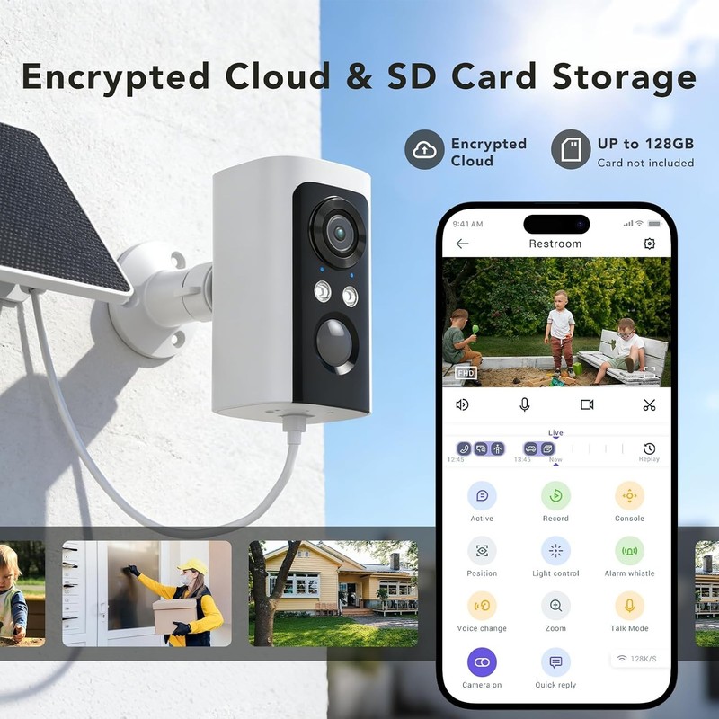 Wireless Outdoor Security Camera System with AI Detection and Color Night Vision gallery