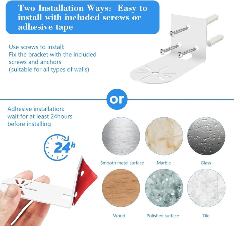 Adhesive Wall Mount for Ring Indoor Cam (2Nd Gen and 1St Gen) - Metal Camera Hol gallery
