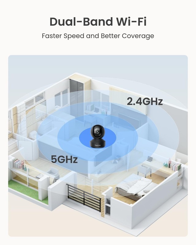 E1 Pro(Black) 3K PT Wi-Fi Indoor Camera for Baby & Pet Monitoring, Auto Track... gallery
