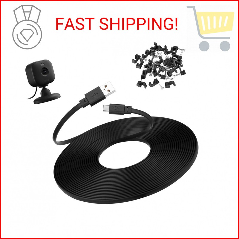 30 ft Power Cord for Blink Mini 2 Camera, Blink Outdoor 4, Long USB C Extension