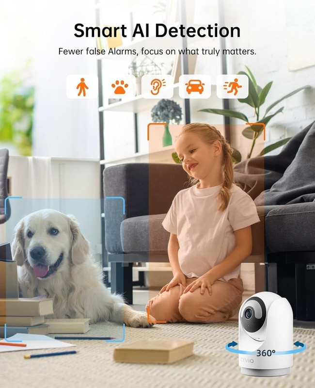 Reliable Indoor WiFi Camera - 5MP HD with Smart Motion Detection & Local Storage gallery