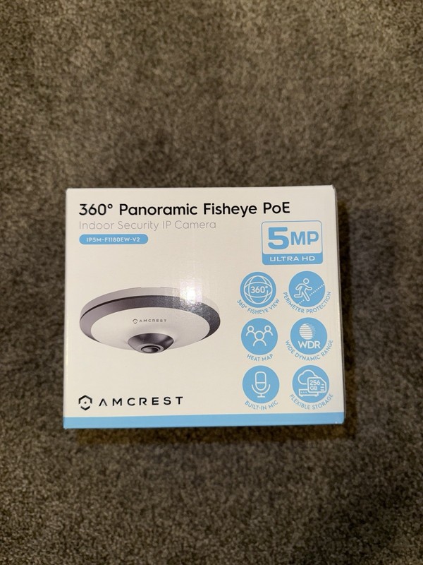 Amcrest Indoor Fisheye Camera POE | IP5M-F1180EW 360°
