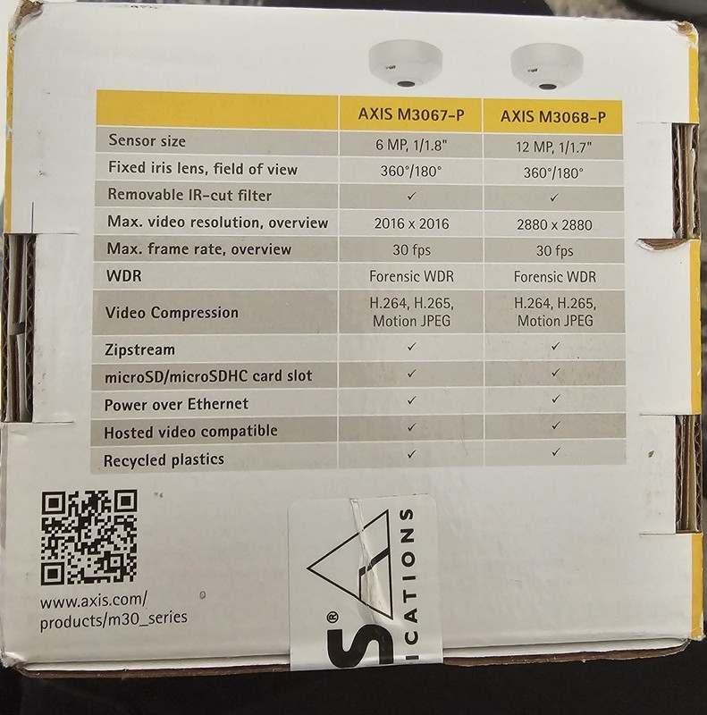 Axis M3067-P 6MP Network Mini Dome Camera (01731-001) gallery