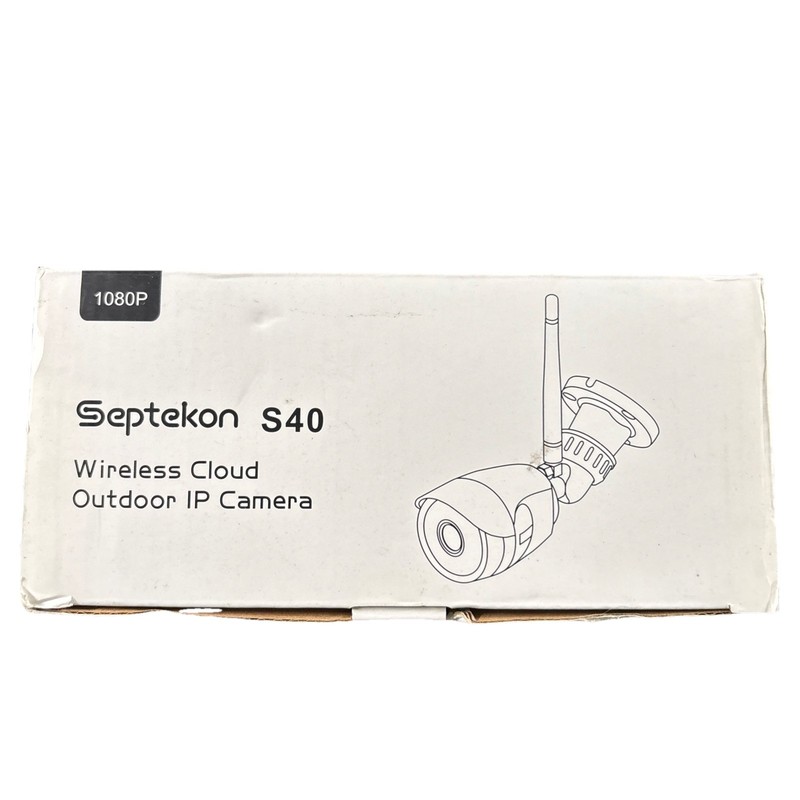 Septekon Camera Outdoor, 1080P WiFi Home Security Surveillance S40 White