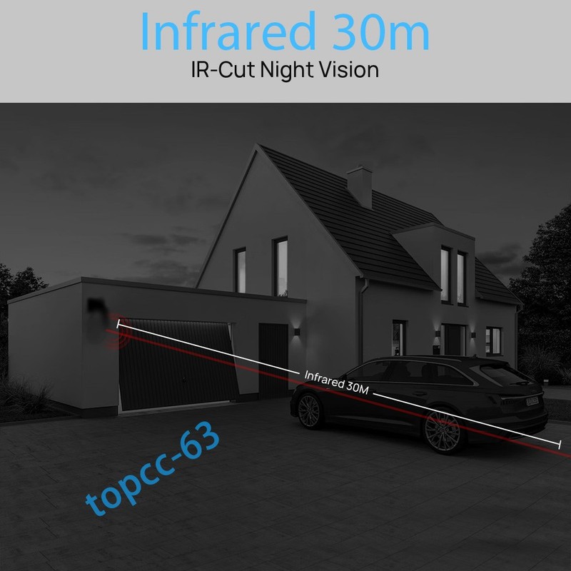 US Vikylin 4K 8MP IR30M Turret IP Camera Security Indoor 2.8MM Black Microphone gallery