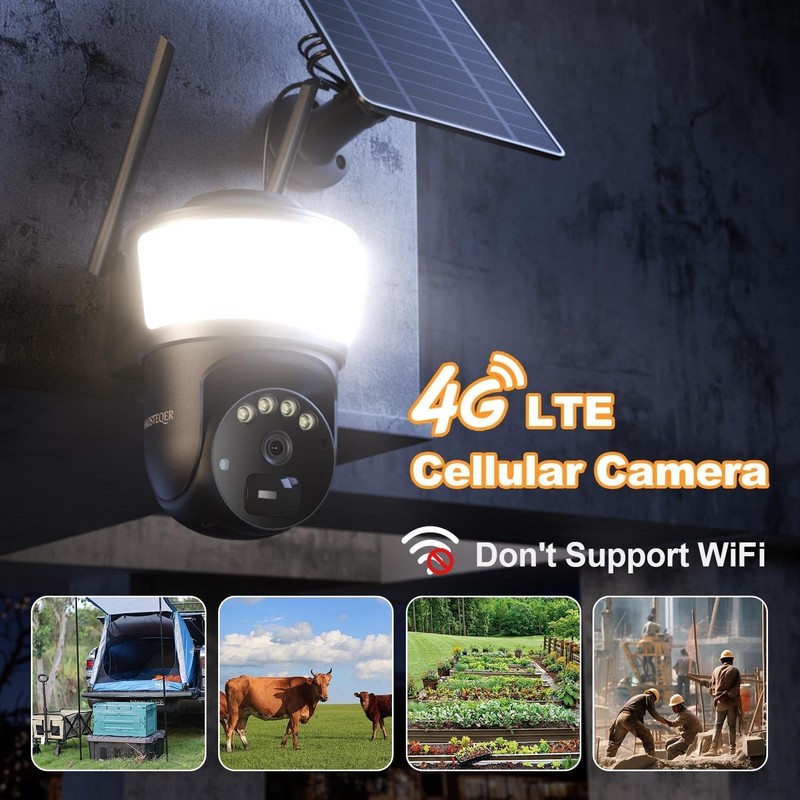 4G LTE Cellular Solar Security Camera Wireless Outdoor, Free Cloud Storage, N... gallery